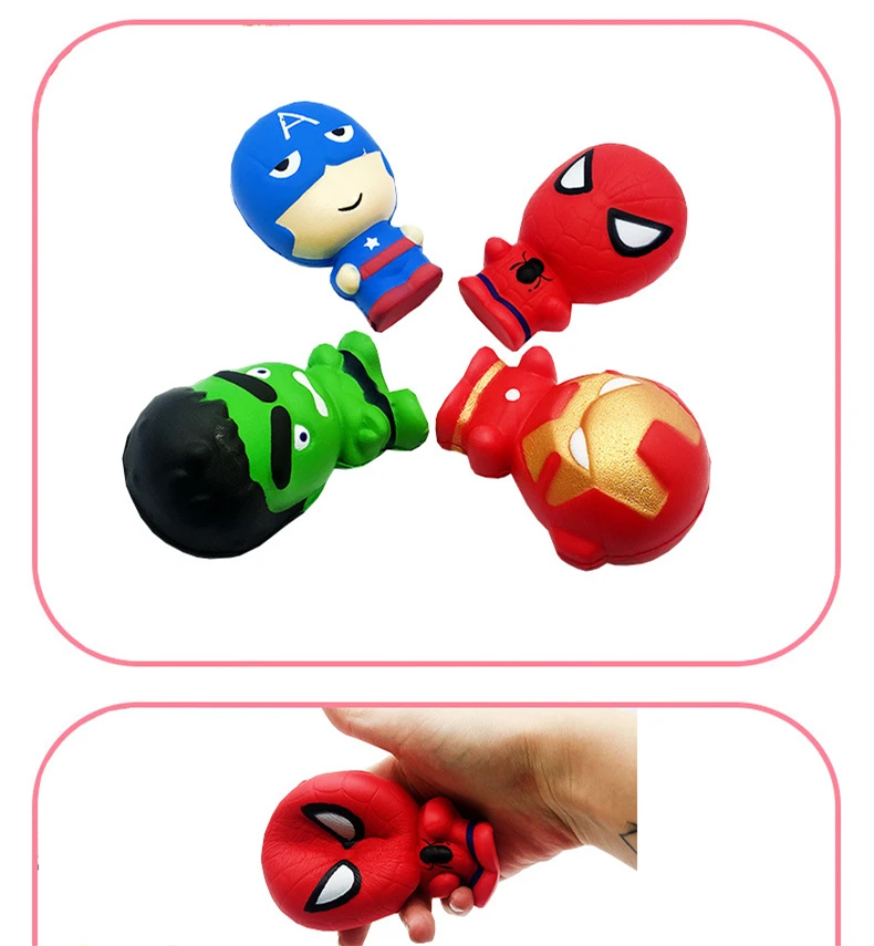 Jumbo squishy медленно поднимающиеся Мстители Squish антистресс squishi kawaii Slime игрушки Ароматические сжимаемые игрушки снятие стресса подарки