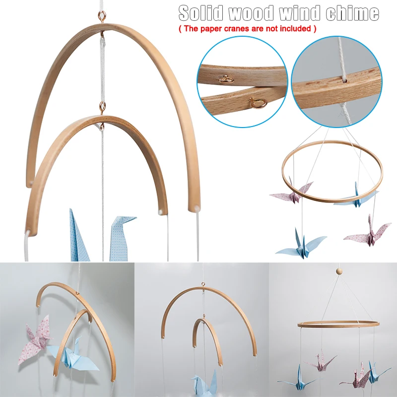 DIY Детская деревянная погремушка с бусинами, игрушка для кроватки, колокольчики, колокольчики для детской комнаты, домашний декор, подарок, SEP99