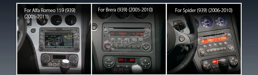 XTRONS " Android 9,0 автомобильный Мультимедиа стерео проигрыватель gps OBD для Alfa Romeo 159 939 автомобиль Brera spider 2006 2007 2008 2009 2010 без DVD