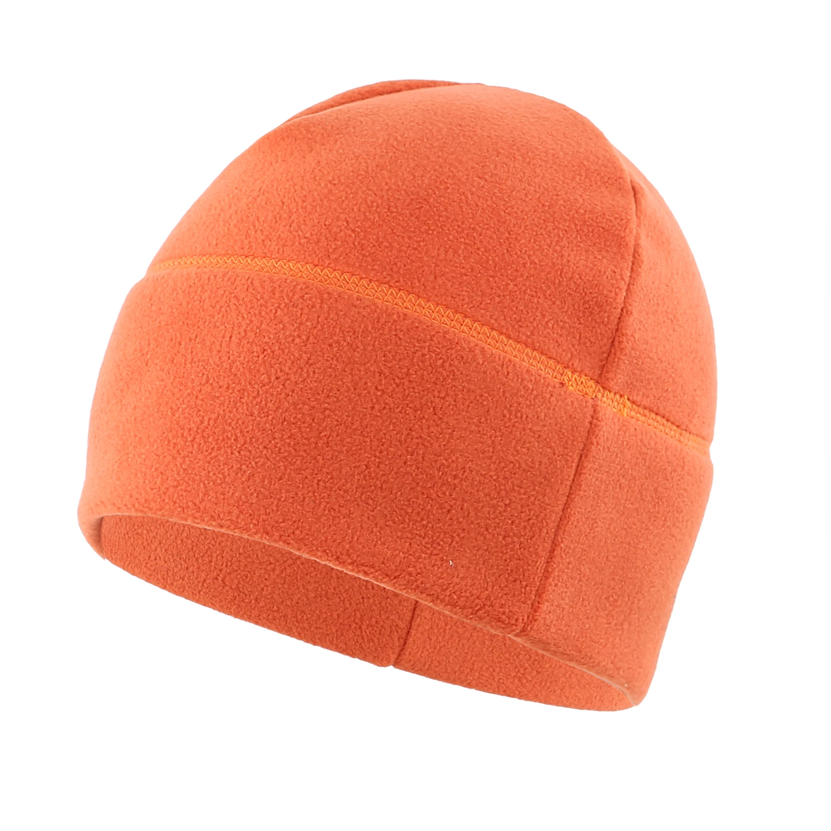 Orange Connectyle, мужская и женская дышащая зимняя шапка, мягкая флисовая Шапочка, одноцветная теплая Толстая шапка с черепом, уличная Кепка, Повседневная Кепка - Цвет: Orange