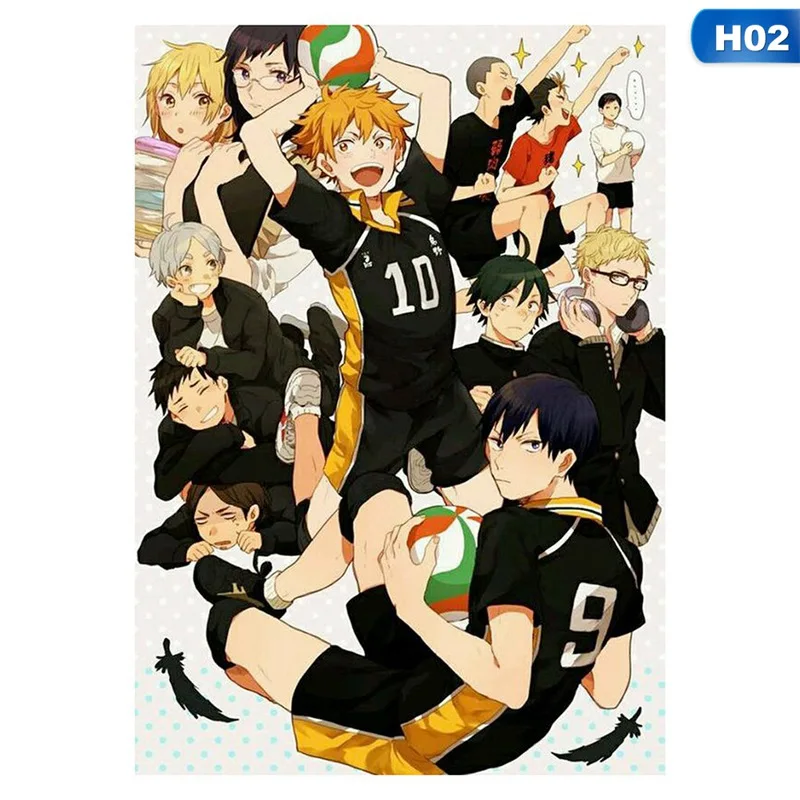 Кошмарным! Haikyuu Аниме Манга настенный плакат свиток домашнее украшение Стены Искусства - Цвет: 2