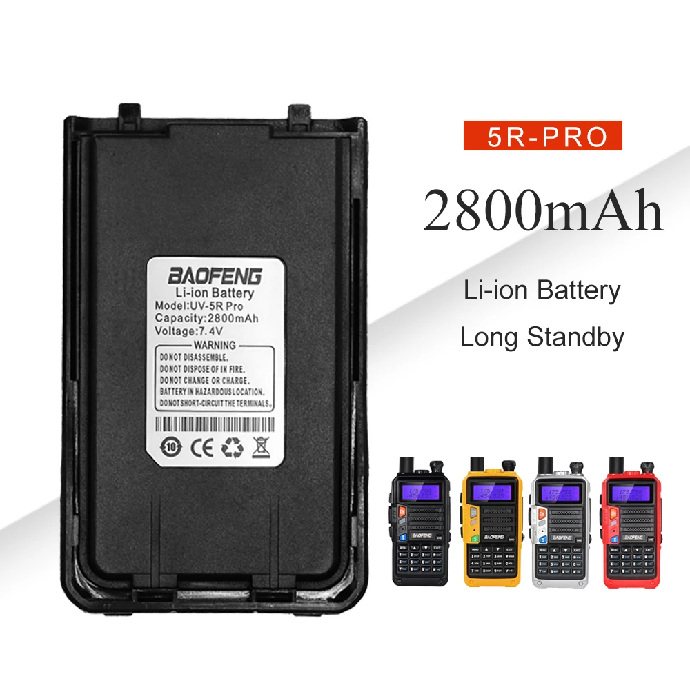 Оригинальный сменный литий-ионный аккумулятор Baofeng UV-5R Pro аксессуары для рации UV5R
