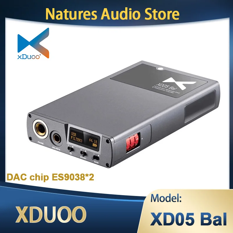 

xDuoo XD05 Bal XD-05 BAL USB DAC Portable Decoder Double ES9038q2m Bluetooth 5.1 Headphone Amplifier AMP XD05 BAL Balanced DAC