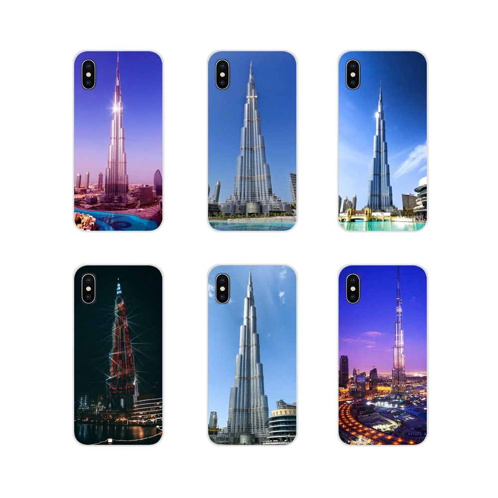 Силиконовый чехол-кошелек Burj Khalifa Tower building Dubai для ZTE Blade A5 2019 V6 V7 V8 Lite V9 V10 A 452 510 512 520