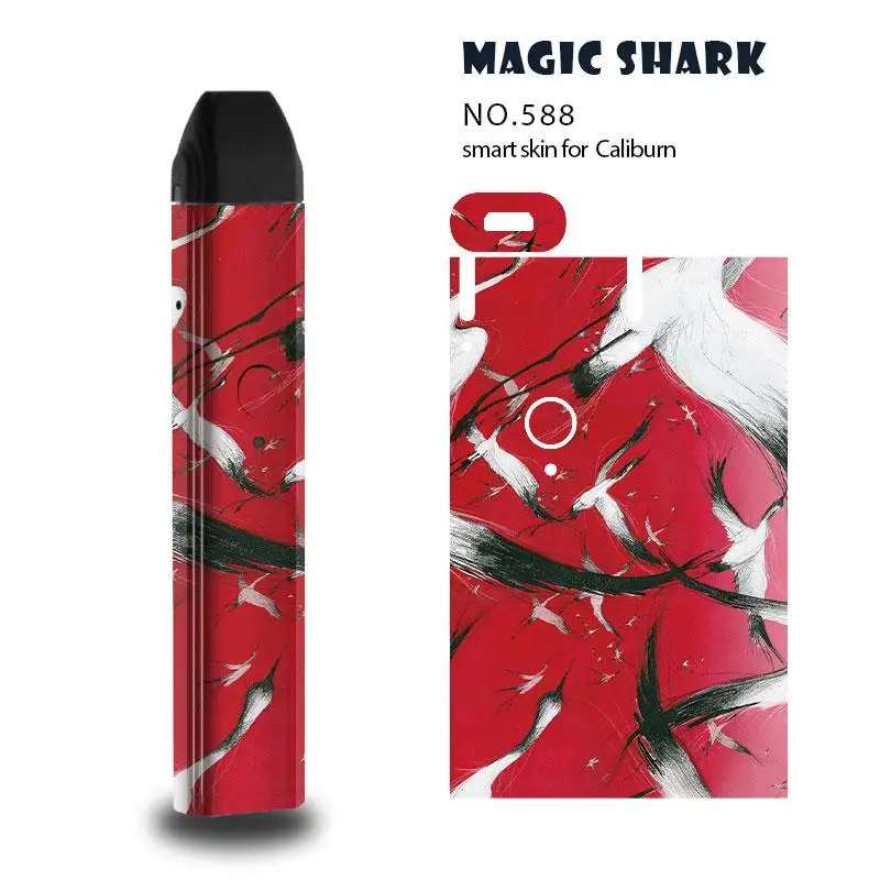 Magic Shark Новое поступление череп робот Флаг США Великобритания на каплю чехол для крышки корпуса полная пленка наклейка для Uwell caliborn 579-591 - Цвет: 588