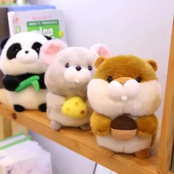 

Lovely Eating Panda Squirrel Animal Plush Stuffed Doll Kids Toy Desktop Decor