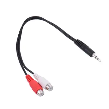 

3.5 Male to 2RCA 2AV Female Converter Cable Audio Extension Cable Connector Adapter Cables Line for DVD CD TV VCR Accessories