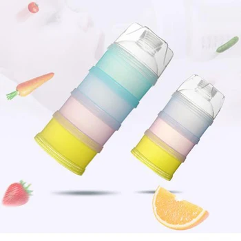 

3 layer/4 layer Portable Baby Food Storage Box Essential Cereal Milk Powder Boxes Toddle Kids Formula Milk Container
