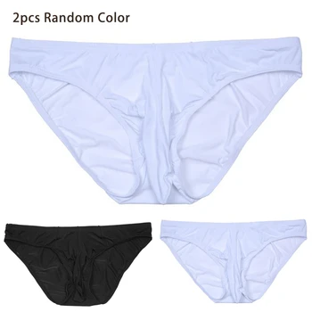 

Men's Sexy Low Rise Briefs Ice Silk Skinny Breathable Underwear Underpants Ice Silk Elephant Trunk Sexy Men's Briefs