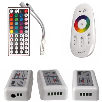 

Touch Screen LED RGB / RGBW Controller 2.4G Wireless Controller DC12-24V 44Key IR Remote Control For RGB 2835 SMD 5050 LED Strip