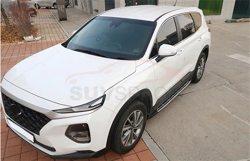 Боковой Шаг подходит для hyundai Santa Fe ix45 Беговая доска nerf бар 2 шт. левый и правый алюминиевый боковой шаг боковая педаль лестницы