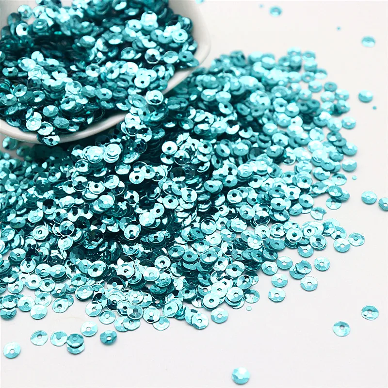 Round cup sequins 10 g PVC round concave color bulk sequins 4 mm 5 mm wide suitable sewing wedding crafts women's accessories