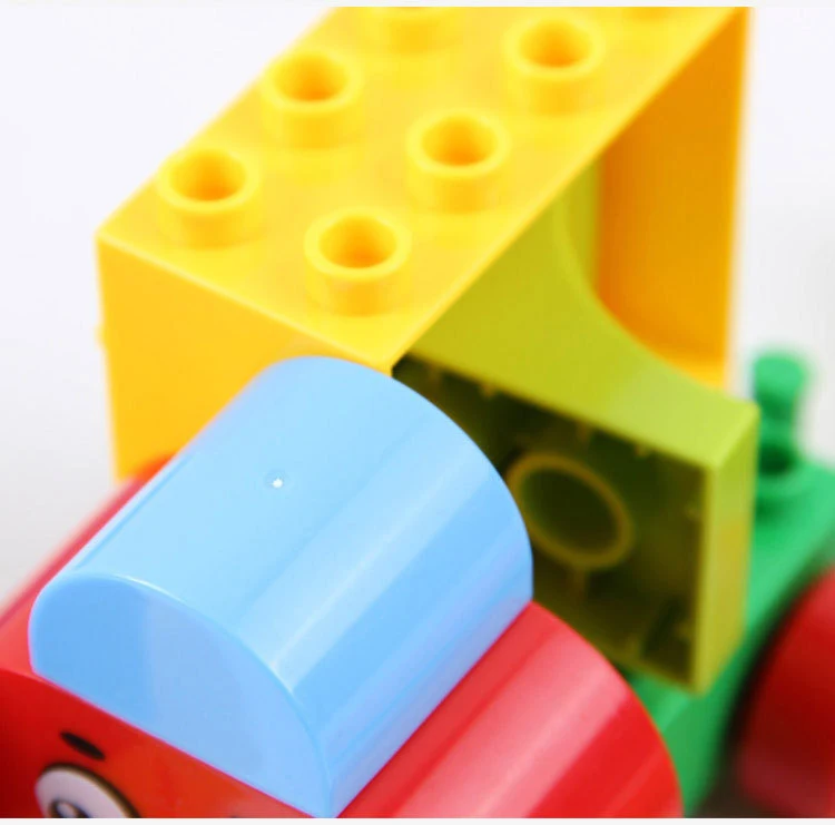 50-68 шт совместимые Duplo поезд Количество блоков большое образование частиц блоки кирпичи развивающие детские городские игрушки для детей