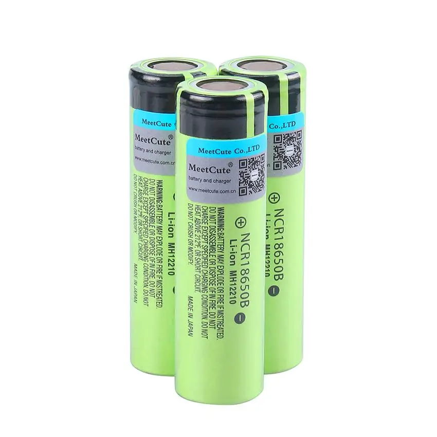 3pcs Meetcute 3,7 v 3400mah 18650 литиевая аккумуляторная батарея NCR18650B аккумулятор - Цвет: 3pcs