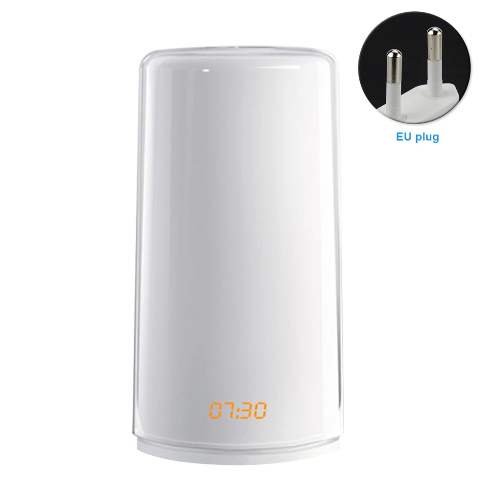 Decorative Sunset Sunrise Office Color Changing Desktop Dimmable Alarm Clock Practical Night Light Home Table Lamp Touch Control
