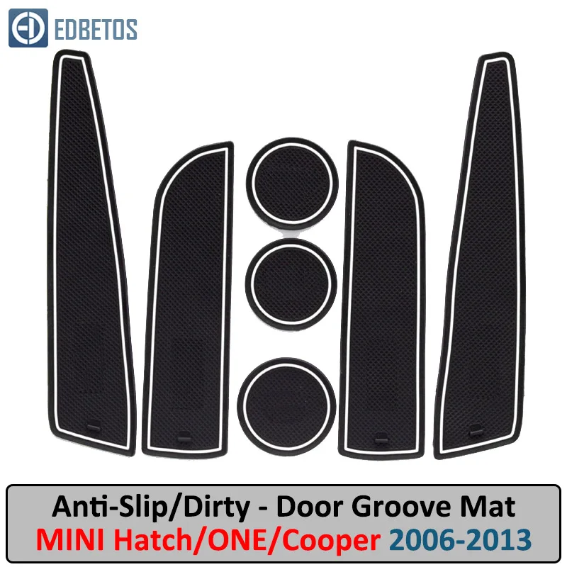 

For BMW MINI R56 R57 Hatch ONE Cooper S 2006-2013 Door Groove Mat Anti-Slip Mat Gate Slot Coaster Anti-Dirty Mat MINI Interiors