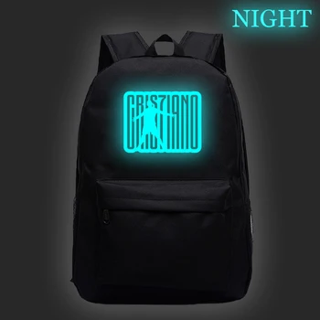 

Boys Girls Cristiano Ronaldo CR7 Luminous School Backpack Fashion Laptop Knapsack Teens Rucksack for Kids Teens