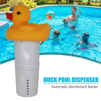 

Duck Shaped Swimming Pool Floating Pills Boxes Afloat Automatic Drug Dispenser Swimming Portable Outdoor Elements