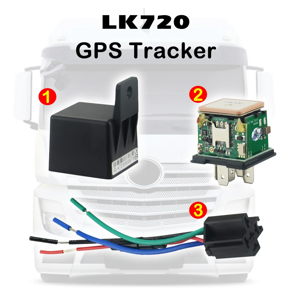 GSM Locator Tracker-Device Car-relay LK720 GPS continuous positioning GPRS timing report anti-theft  Cut and resume oil remotely gps tracker for car