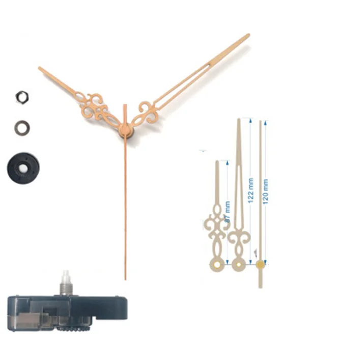 10sets/lot Japan Silent 12inch Wall Clock Quartz Movement Mechanism Wooden hands Clock pointers Repair Kit Tool Set decoration