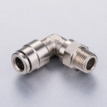 

tube 4mm-1/8 BSPT thread 90 degree male elbow swivel brass connector copper swivel fitting