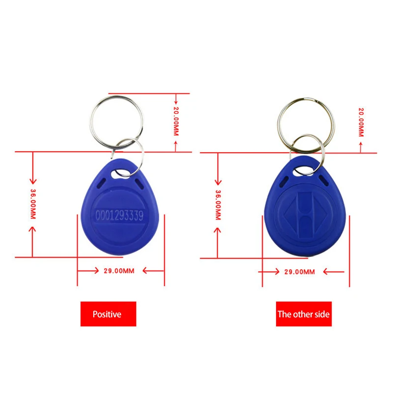 10/100pcs RFID Tag 125Khz Key Copy Rewritable Writable Rewrite RFID  Keyfobs Tag Ring Card Proximity Token Duplicate 9 Colors