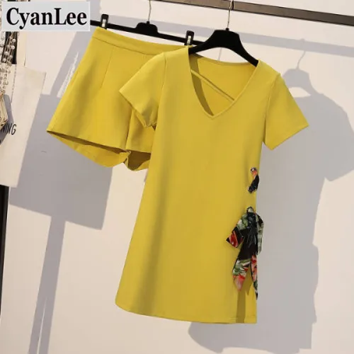Women-Plus-Size-Suits-And-Sets-Yellow-Women-Two-Piece-Outfits-Summer-Korean-Top-And-Shorts (1).jpg