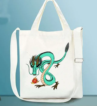 

Customize Logo Women Design Summer Beach Bag Lovely Cartoon Printed Shoulder Bag Lady Zipper Handbag Female Girls Casual Tote