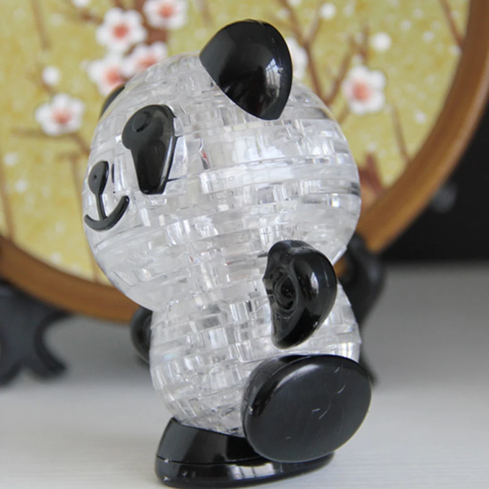 Пазл искусственный кристалл 3D светящаяся панда игрушка модель интеллектуальное