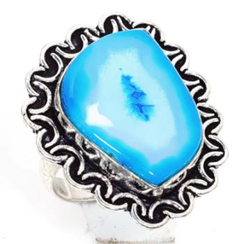 

Solar Agate Ring Silver Overlay over Copper , Size: 8 , R5440