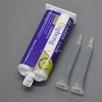 

50ml Epoxy Adhesives Glue Transparent AB Glues 1:1 Two-Component Resin Strong Adhesive and 2pcs Static Mixing Nozzles Mixed Tube