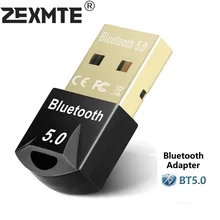 

Zexmte USB Bluetooth 5.0 Adapter for PC Blue-tooth Dongle Speakers Mouse Printer Window 11/10/8/7 Receivers Transmitter Adapters