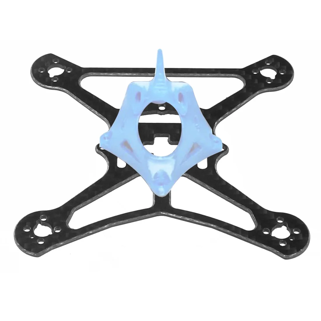Détail du perçage et des découpes sur la plaque de cadre FPV BETAFPV Twiglet 2 pouces ou 2.5 pouces en carbone.