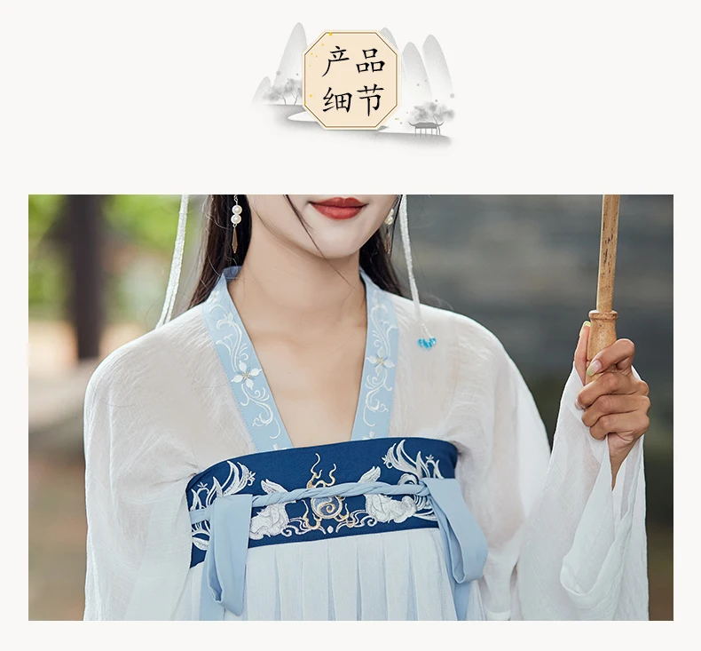 Вышивка Hanfu женские танцевальные костюмы народный фестивальный рейв наряд певцов одежда для выступлений дамское платье феи 2 шт. DC3405
