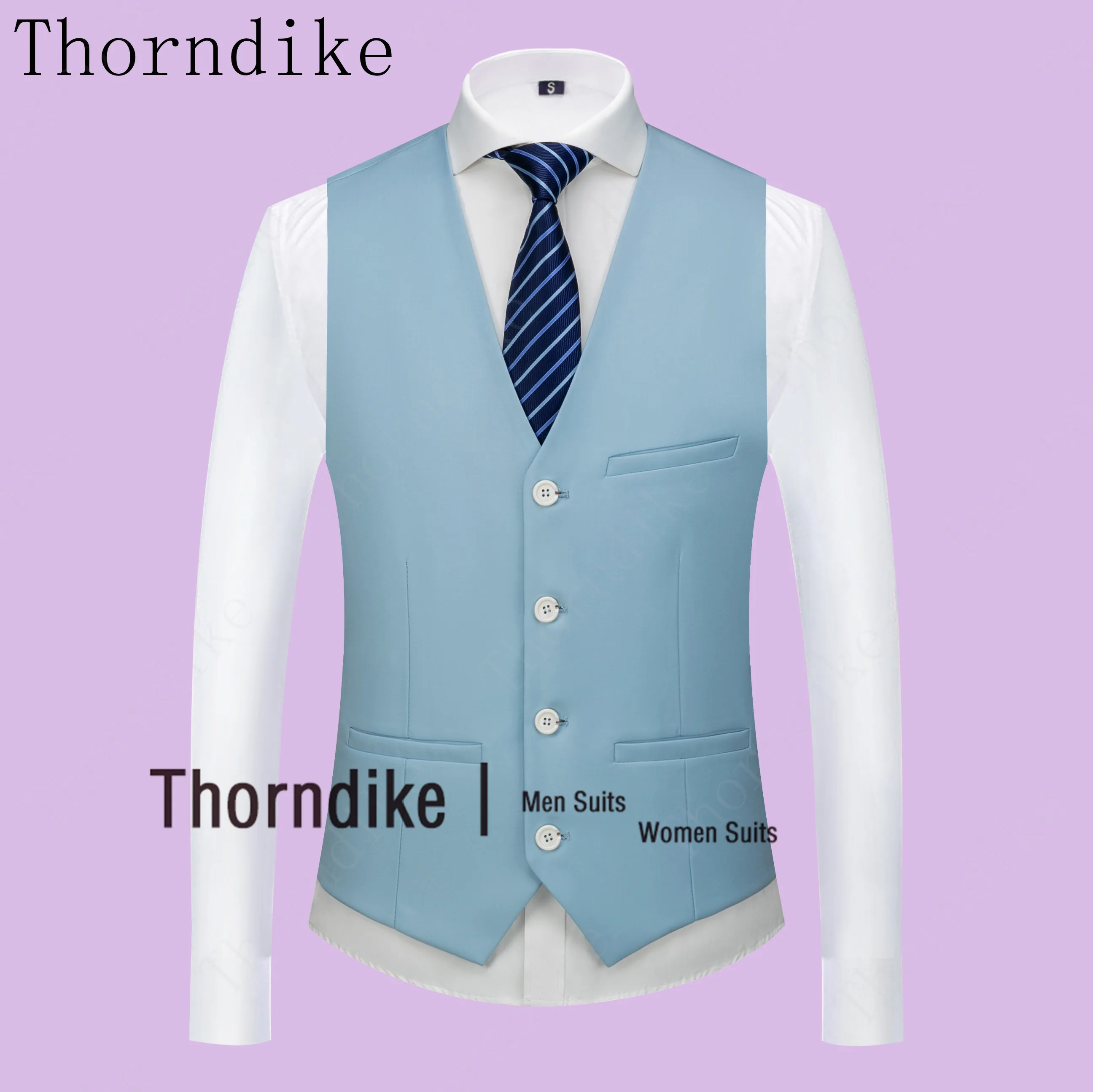 Thorndike/модный мужской костюм из 3 предметов новейшее пальто брюки повседневный