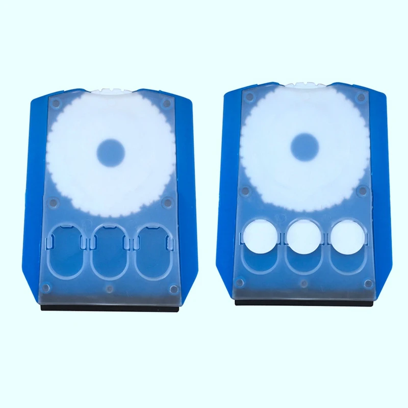 1Pcs Car Parking Disc Timer Clock Arrival Time Display Blue Plastic Parking Time Tools