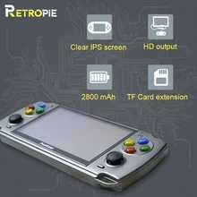 POWKIDDY Linux 5.0-Inch IPS Screen RK3128 X20 Retro Video Handheld Game Console Built-in 3000 Games PS1 Games Children's Gifts