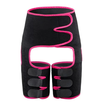 

3 in 1 Women Sweat Slim Thigh Trimmer Leg Shapers Push Up Waist Trainer Panties Fat Burning Neoprene Heat Compress Slimming Belt