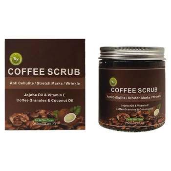 

250ml Coffee Exfoliating Body Scrub Cream Facial Body Dead Skin Wrinkles Removal Deep Clean Anti-aging Skin Care Massage Scrub