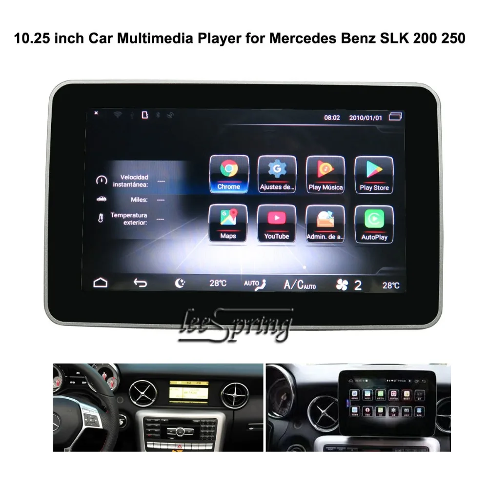 10 25 дюймов Android 7 1 Автомобильный GPS навигатор для Mercede Benz SLK 200 250 2011-2015  Автомобили | Отзывы и видеообзор