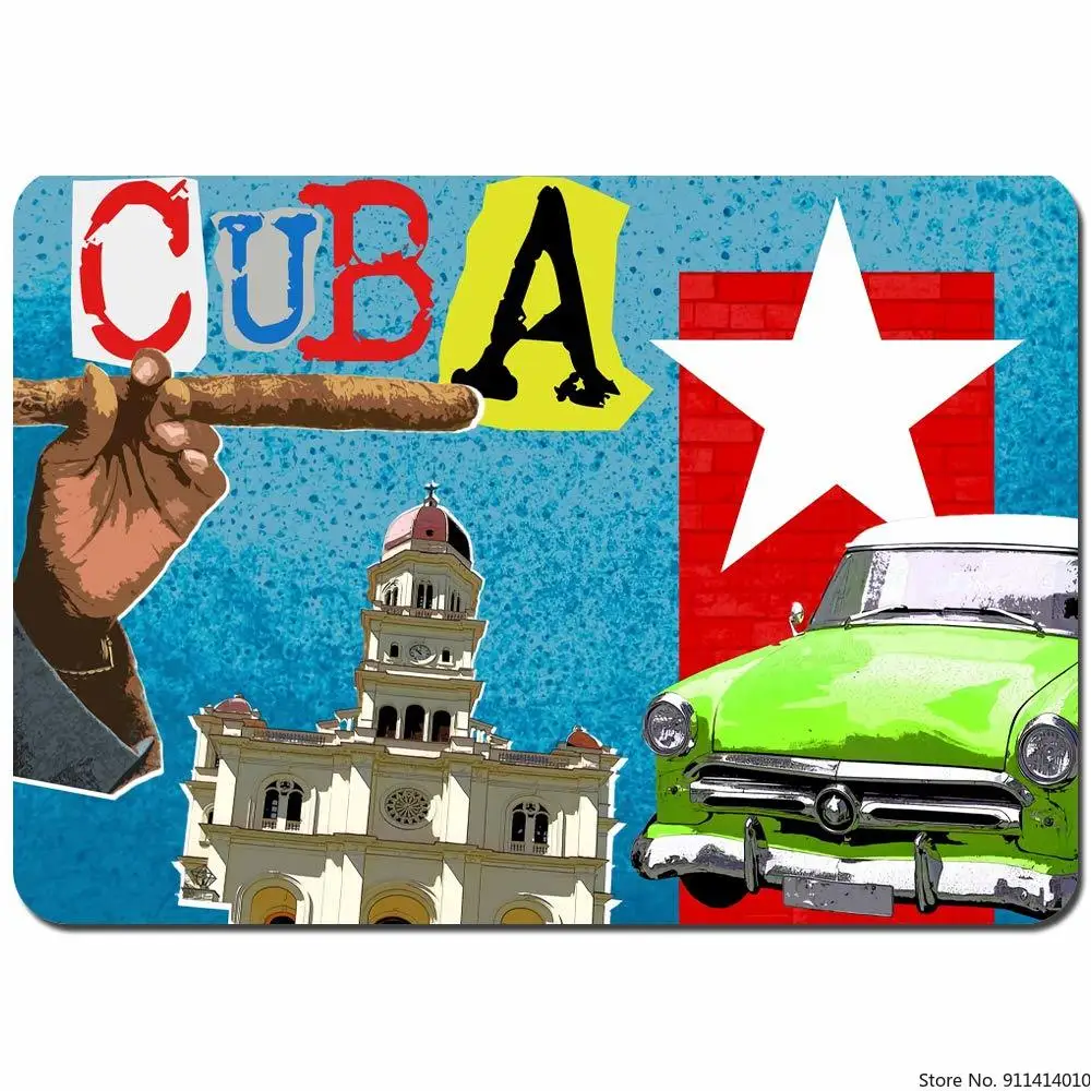 Персонализированный коврик для ванной путешествий на Кубы ковер современного