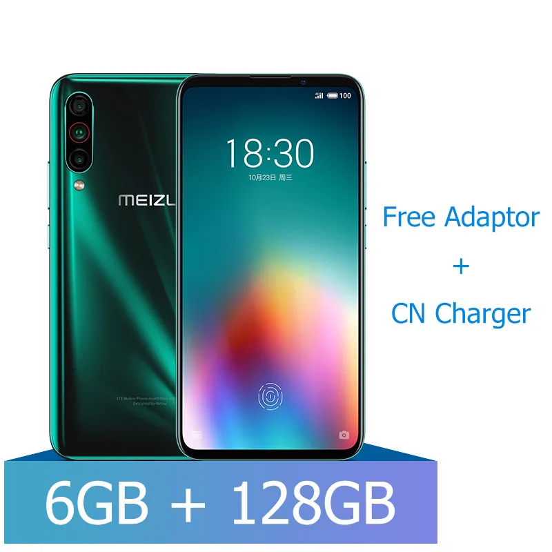 Meizu 16 T, 6 ГБ, 128 ГБ, 8 ГБ, 256 ГБ, Смартфон Snapdragon 855, тройная камера, 4500 мА/ч, большая батарея, стерео, два динамика - Цвет: 6GB 128G Green