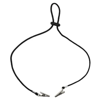 

2x Dacron Napkin Chain Holder Bib Clip Flexible Adjustable Lock Neck Strap
