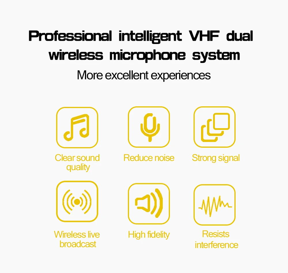 V2020 VHF Беспроводная микрофонная система с портативным микрофоном двухсторонний канал дизайн анти-помехи для свадьбы, Конференции