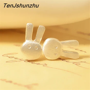 

100% 925 Sterling Silver Hypoallergenic Cut Rabbit Stud Earrings For Women Wedding Christmas Gift Sterling-silver-jewelry