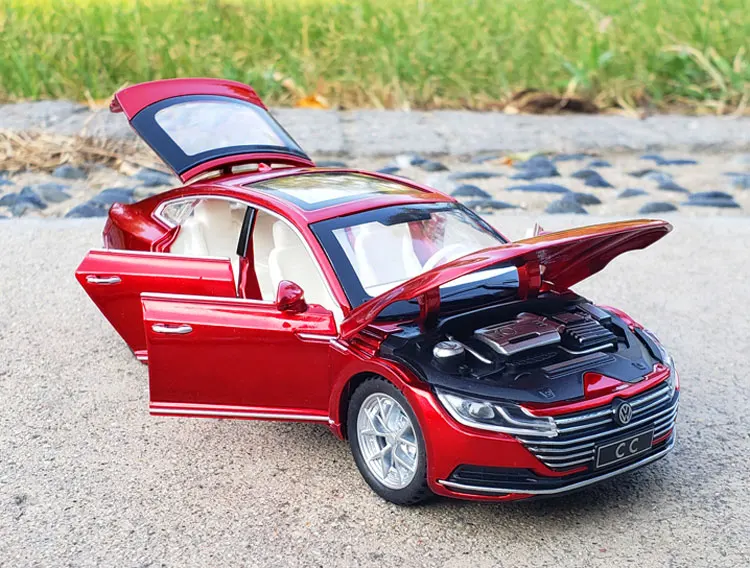1:32 Volkswagen CC спортивный автомобиль литье под давлением Коллекция игрушек оттягивание имитация звука музыкальная с подсветкой модель транспортных средств металлическая игрушка купе