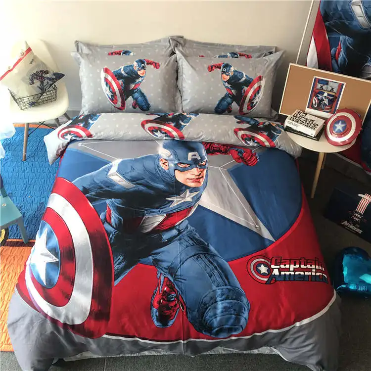 Captain America 2 Disney marvel Мстители постельные принадлежности 3d одеяло набор одна королева king размер мальчик взрослый Мстители подарок пододеяльник наволочки - Цвет: Captain America 2