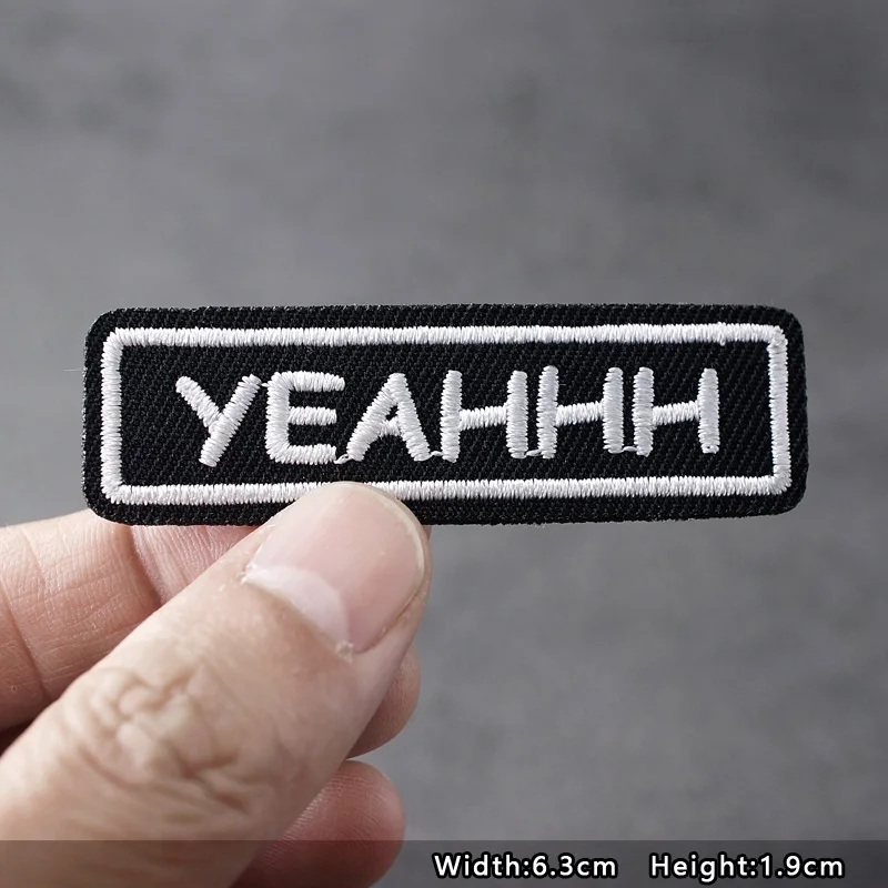 YEAHHH STAR PEACE Iron On Patches Apparel Sewing Fabric Handmade Appliques For Clothing Music Stickers Badges Parche CAT ROUTH66 Cords 