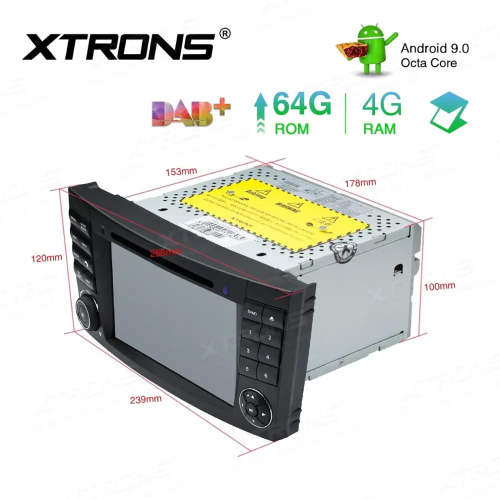 Best 7" Android 9.0 4G+64G Car DVD Multimedia GPS Radio for Mercedes-Benz CLS-Class W219 2005-2006 (CLS-350/CLS-500/CLS-55 AMG) 5