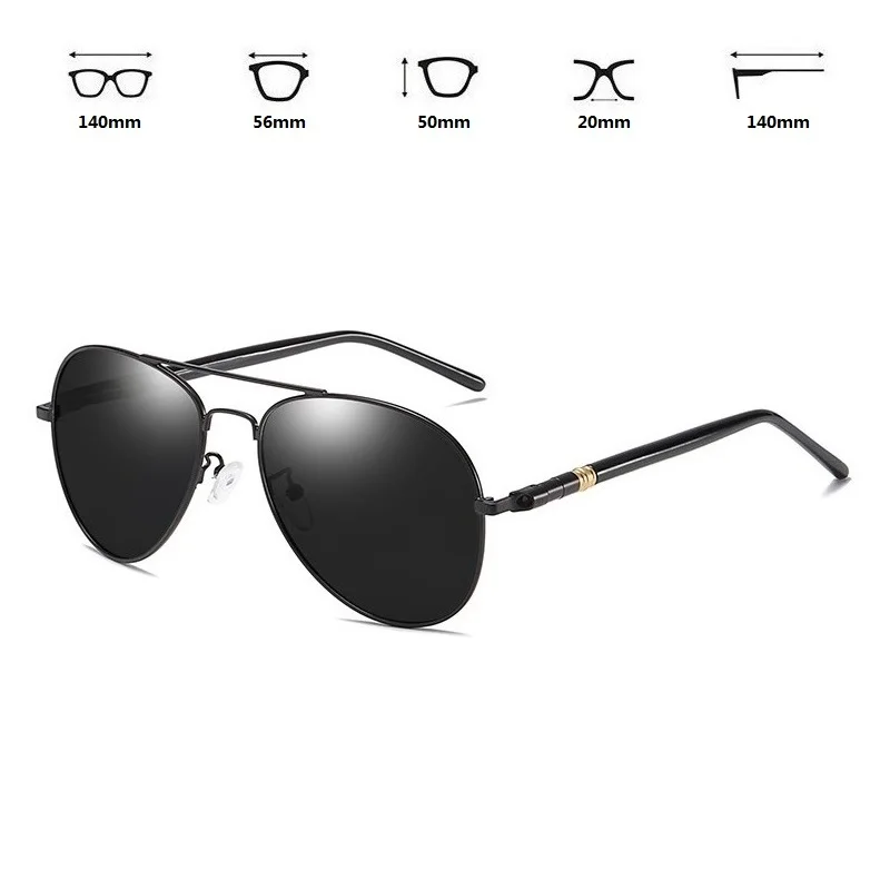 New Men's Photochromic Polarized Sunglasses Men Women Driving Pilot  Chameleon Vintage Sun Glasses Change Color Day Night Vision